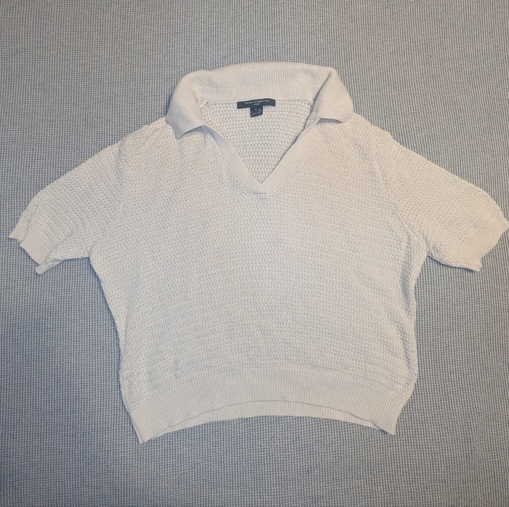 French Connection Cream Knit Top